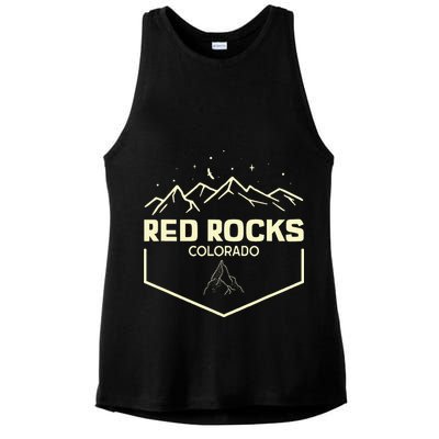 Red Rocks Colorado Epic Moonlight Ladies PosiCharge Tri-Blend Wicking Tank