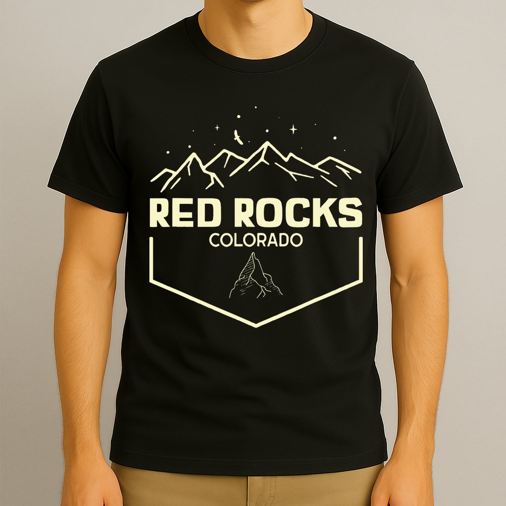 Red Rocks Colorado Epic Moonlight T-Shirt