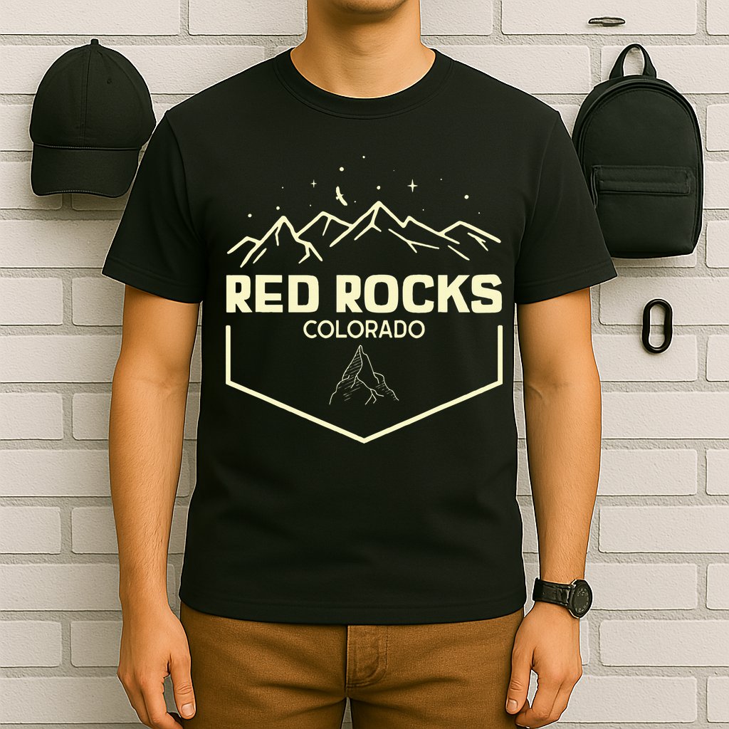 Red Rocks Colorado Epic Moonlight T-Shirt