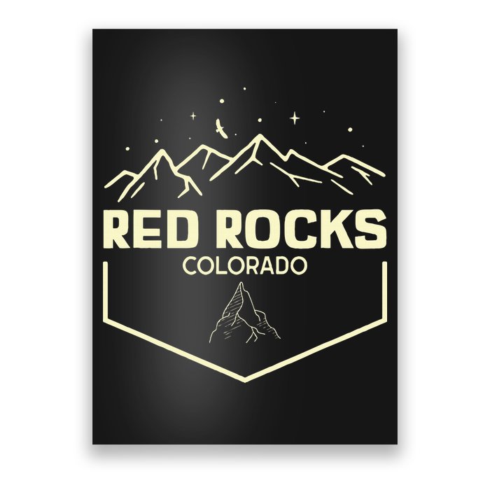 Red Rocks Colorado Epic Moonlight Poster