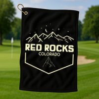 Red Rocks Colorado Epic Moonlight Golf Towel