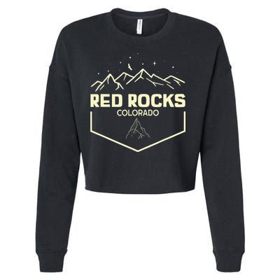 Red Rocks Colorado Epic Moonlight Cropped Pullover Crew