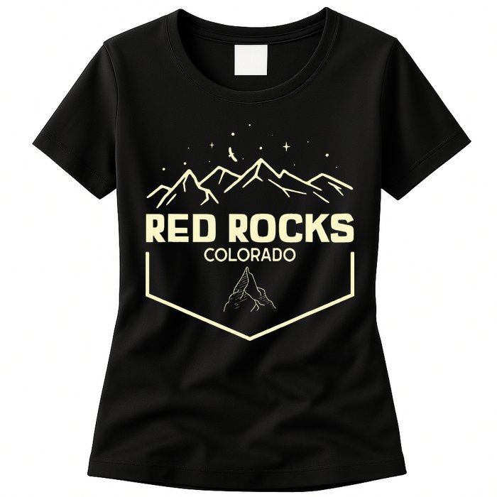 Red Rocks Colorado Epic Moonlight Womens T-Shirt