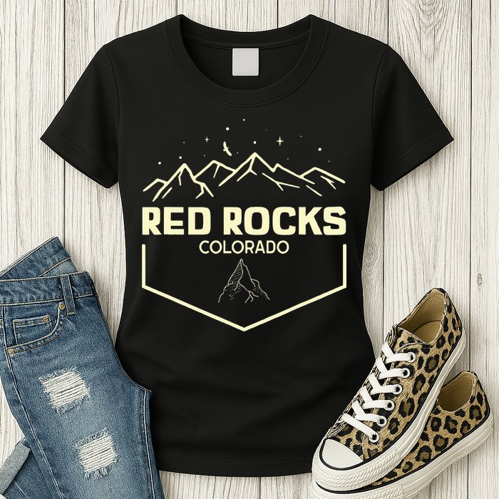 Red Rocks Colorado Epic Moonlight Womens T-Shirt
