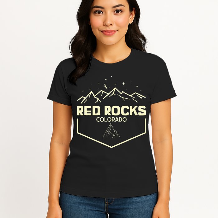 Red Rocks Colorado Epic Moonlight Womens T-Shirt