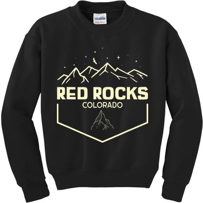 Red Rocks Colorado Epic Moonlight Kids Sweatshirt