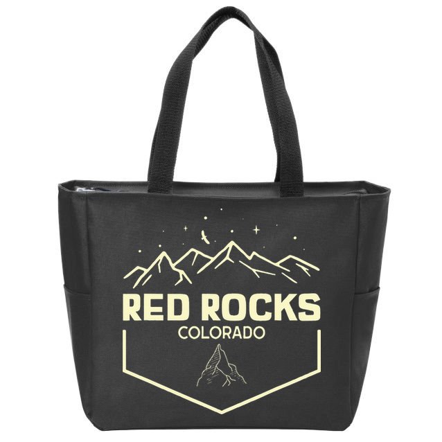 Red Rocks Colorado Epic Moonlight Zip Tote Bag
