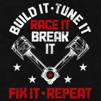 Racing Race Car Build Tune Break Fix Funny Racer Drag Racing Ladies PosiCharge Tri-Blend Wicking Tank