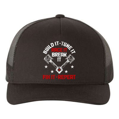 Racing Race Car Build Tune Break Fix Funny Racer Drag Racing Yupoong Adult 5-Panel Trucker Hat