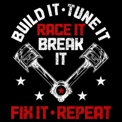 Racing Race Car Build Tune Break Fix Funny Racer Drag Racing T-Shirt