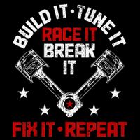 Racing Race Car Build Tune Break Fix Funny Racer Drag Racing Backpack