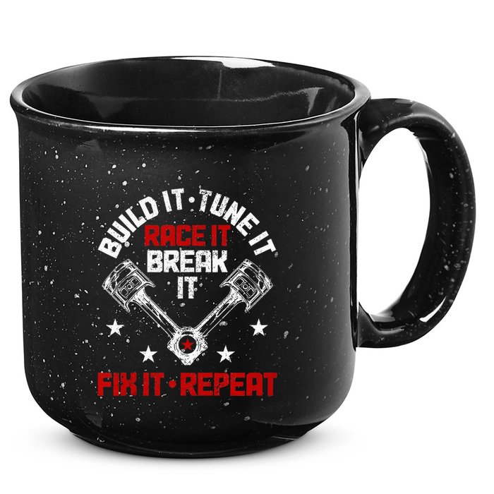 Racing Race Car Build Tune Break Fix Funny Racer Drag Racing 15oz Campfire Ceramic Mug