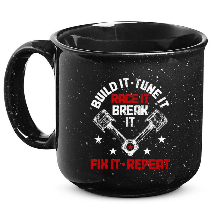Racing Race Car Build Tune Break Fix Funny Racer Drag Racing 15oz Campfire Ceramic Mug