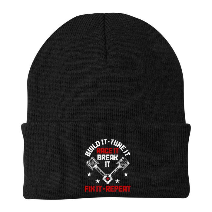Racing Race Car Build Tune Break Fix Funny Racer Drag Racing Beanie