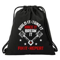 Racing Race Car Build Tune Break Fix Funny Racer Drag Racing Drawstring Bag
