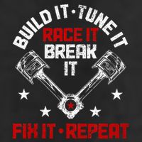 Racing Race Car Build Tune Break Fix Funny Racer Drag Racing Crop Fleece Hoodie