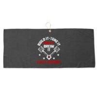 Racing Race Car Build Tune Break Fix Funny Racer Drag Racing Large Microfiber Waffle Golf Towel