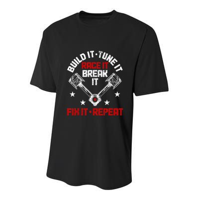 Racing Race Car Build Tune Break Fix Funny Racer Drag Racing Youth Performance Sprint T-Shirt
