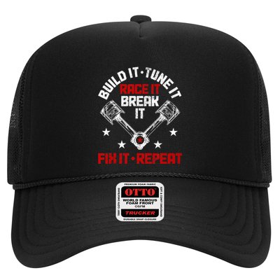 Racing Race Car Build Tune Break Fix Funny Racer Drag Racing Trucker Hat