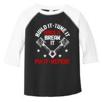 Racing Race Car Build Tune Break Fix Funny Racer Drag Racing Toddler Fine Jersey T-Shirt