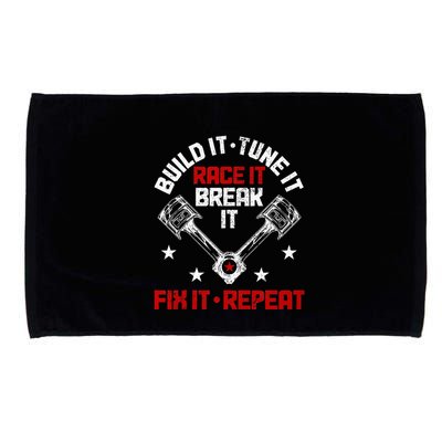 Racing Race Car Build Tune Break Fix Funny Racer Drag Racing Microfiber Hand Towel