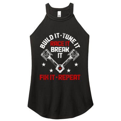 Racing Race Car Build Tune Break Fix Funny Racer Drag Racing Women's Perfect Tri Rocker Tank