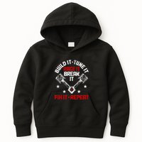 Racing Race Car Build Tune Break Fix Funny Racer Drag Racing Kids Hoodie