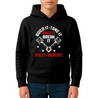 Racing Race Car Build Tune Break Fix Funny Racer Drag Racing Kids Hoodie