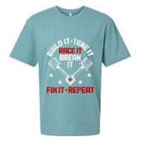 Racing Race Car Build Tune Break Fix Funny Racer Drag Racing Sueded Cloud Jersey T-Shirt