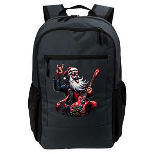 Rock & Roll Christmas Santa Claus Guitar Player Daily Commute Backpack