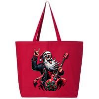 Rock & Roll Christmas Santa Claus Guitar Player 25L Jumbo Tote