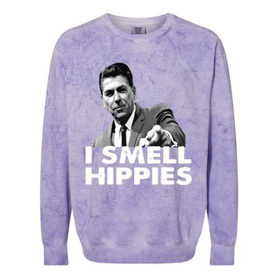 Reagan Ronald Conservative Funny Smell Hippies Merica Colorblast Crewneck Sweatshirt