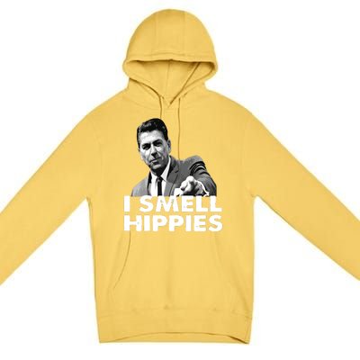 Reagan Ronald Conservative Funny Smell Hippies Merica Premium Pullover Hoodie