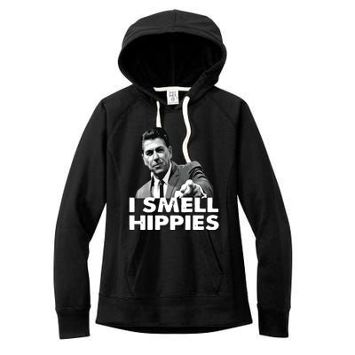 Reagan Ronald Conservative Funny Smell Hippies Merica Women's Fleece Hoodie