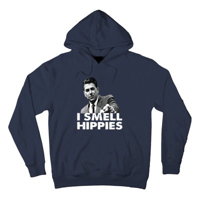 Reagan Ronald Conservative Funny Smell Hippies Merica Hoodie