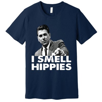 Reagan Ronald Conservative Funny Smell Hippies Merica Premium T-Shirt