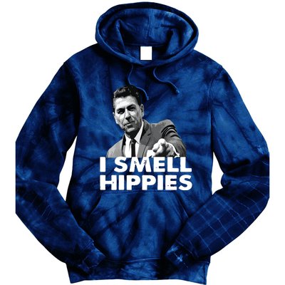 Reagan Ronald Conservative Funny Smell Hippies Merica Tie Dye Hoodie