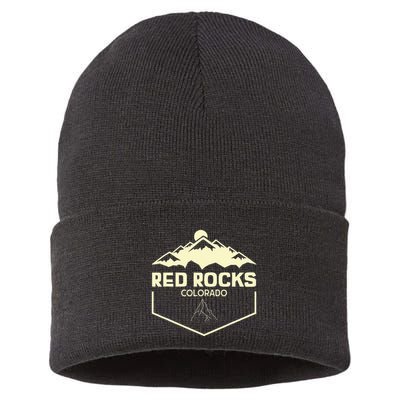 Red Rocks Colorado Beautiful Rocky Mountains Sustainable Knit Beanie
