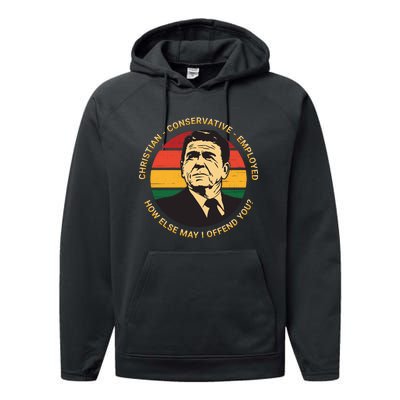 Ronald Reagan Conservative Politically Incorrect Performance Fleece Hoodie