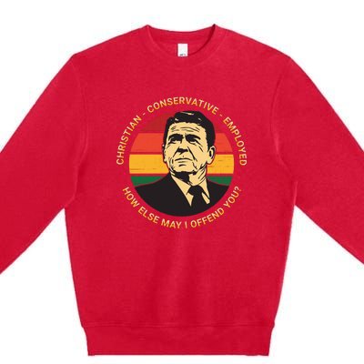 Ronald Reagan Conservative Politically Incorrect Premium Crewneck Sweatshirt