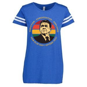 Ronald Reagan Conservative Politically Incorrect Enza Ladies Jersey Football T-Shirt