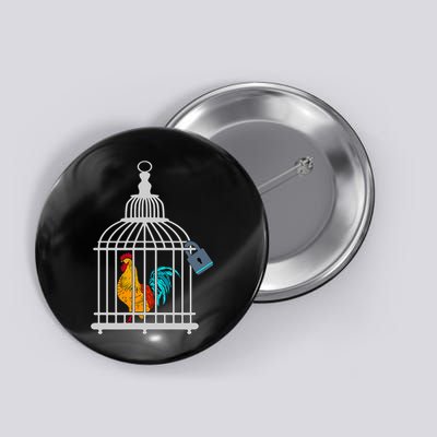Red Rooster Cock Male Chastity Chicken In Cage Button