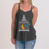 Red Rooster Cock Male Chastity Chicken In Cage Women's Strappy Tank