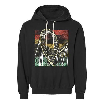 Retro Roller Coaster Garment-Dyed Fleece Hoodie