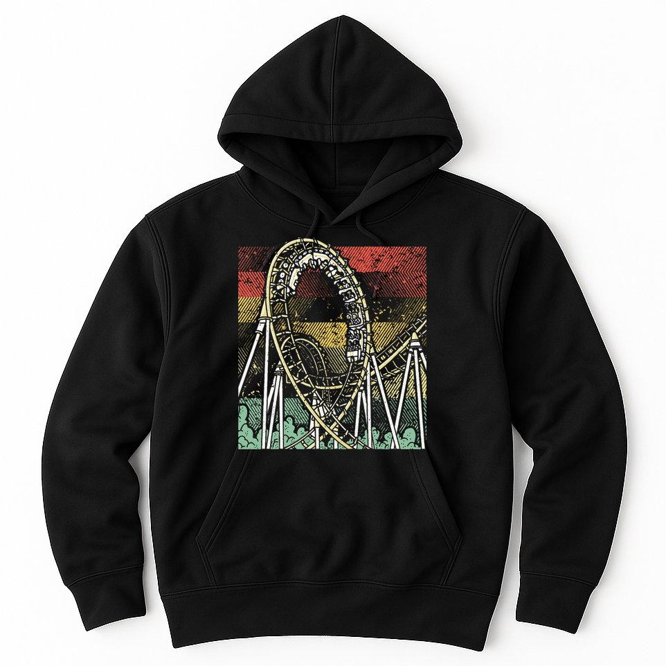 Retro Roller Coaster Hoodie