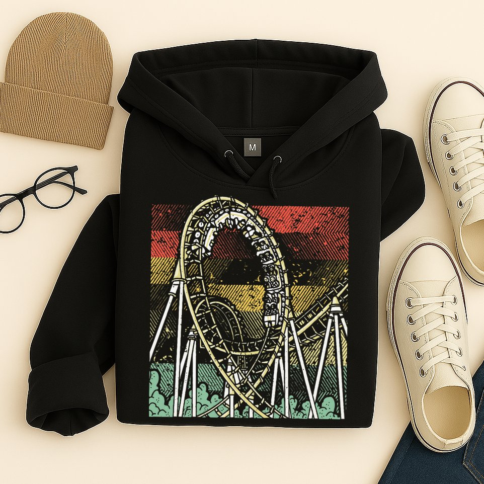 Retro Roller Coaster Hoodie