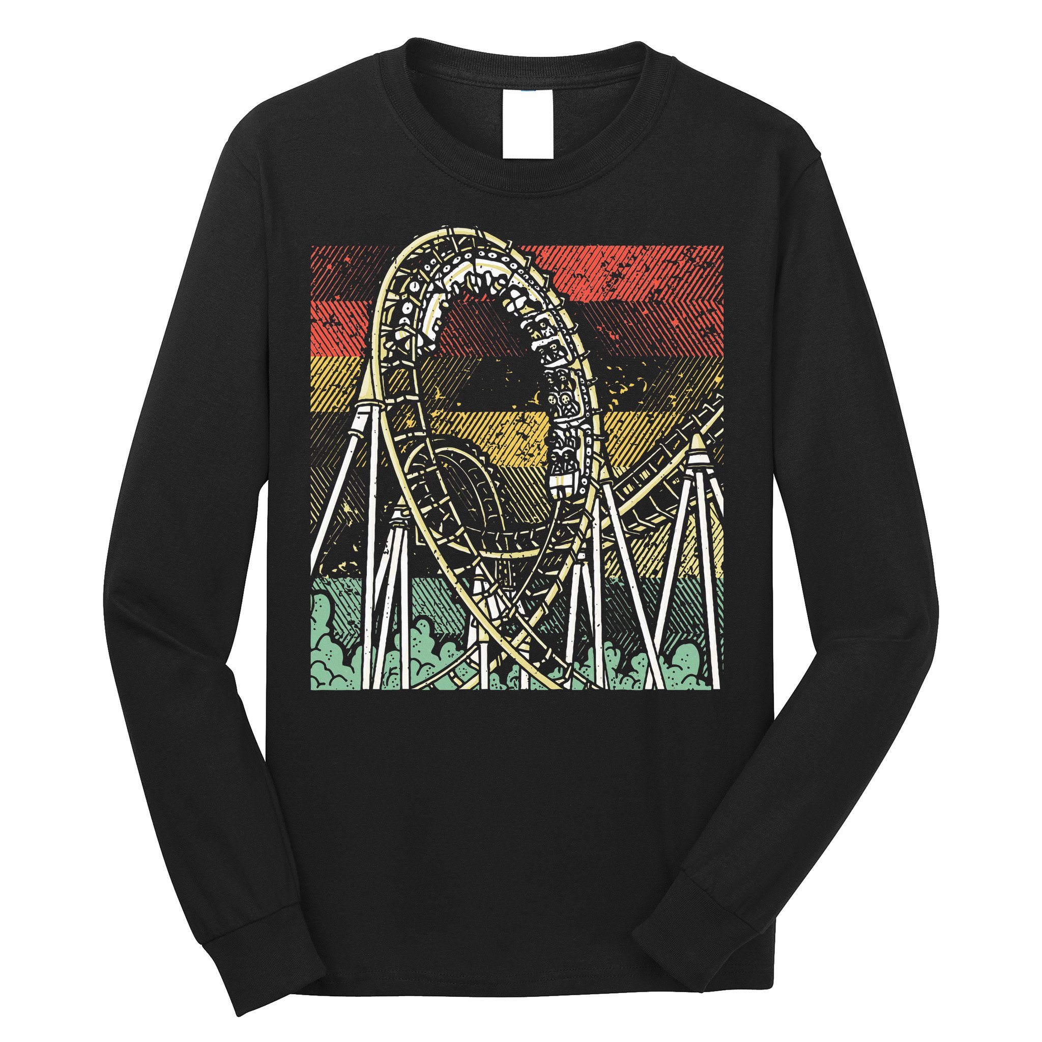 Retro Roller Coaster Long Sleeve Shirt
