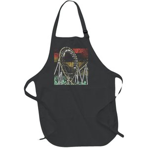 Retro Roller Coaster Full-Length Apron With Pockets