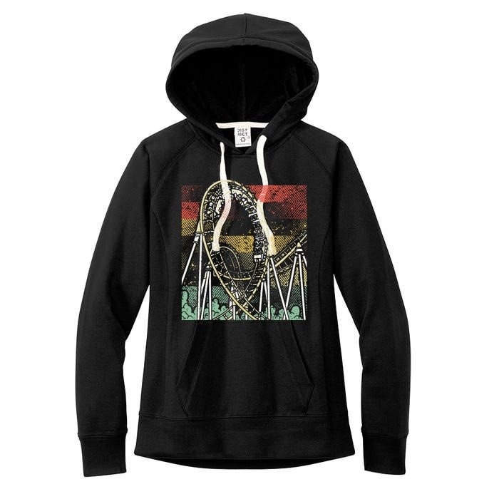 Retro Roller Coaster Women's Fleece Hoodie