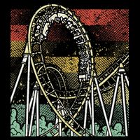Retro Roller Coaster Sustainable Beanie